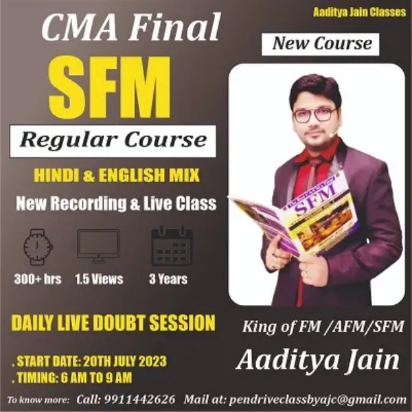 Picture of CMA FINAL SFM (New Syllabus)
