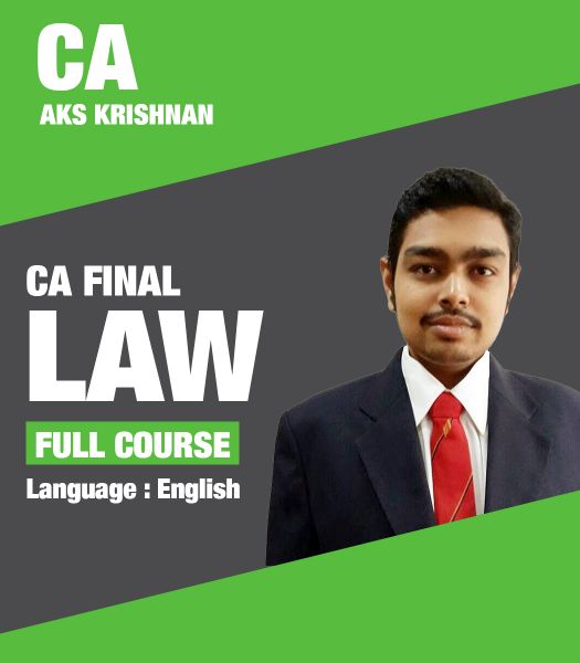 Picture of CA Final Law, Full Course by CA Aks Krishnan (English)