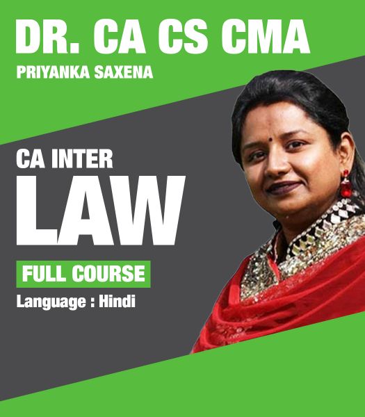 Picture of Law, Full Course by Dr. CA CS CMA Priyanka Saxena (Hindi)