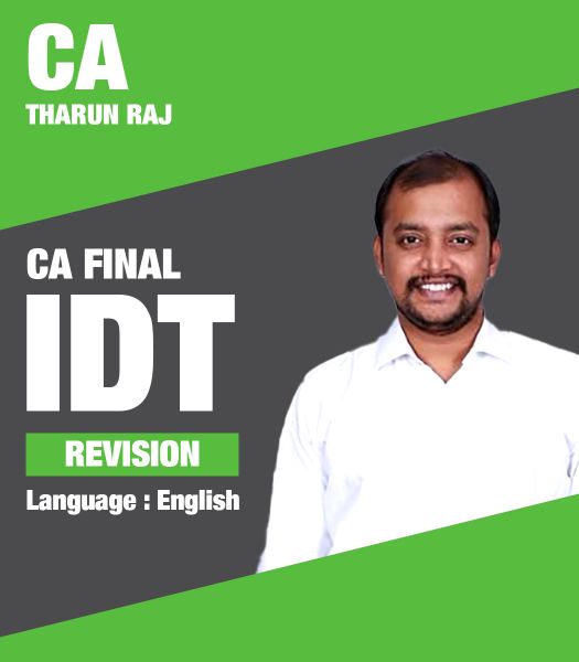 Picture of CA Final IDT, Revision by CA Tharun Raj (English)