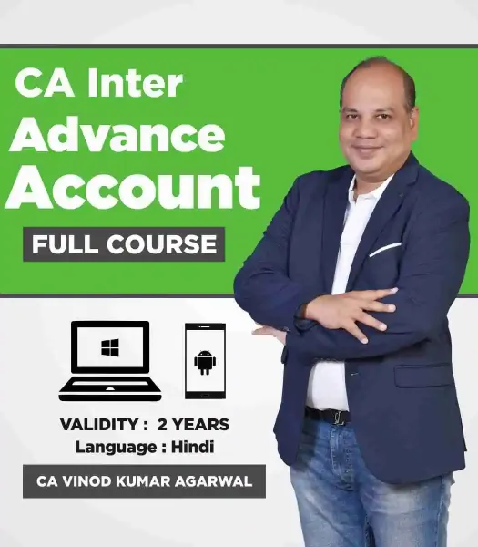 Picture of CA Inter Advance Accounting Regular Books + Video Lectures by CA Vinod Kumar Agarwal | Hindi & English