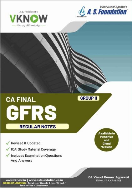 Picture of Book CA Final GFRS  By CA Vinod Kumar Agarwal (New Syllabus)