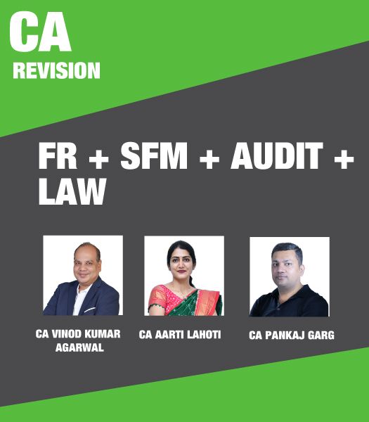 Picture of Combo CA Final FR + SFM + LAW + Audit Revision by CA Vinod Kumar Agarwal  & CA Pankaj Garg & CA Aarti Lahoti 