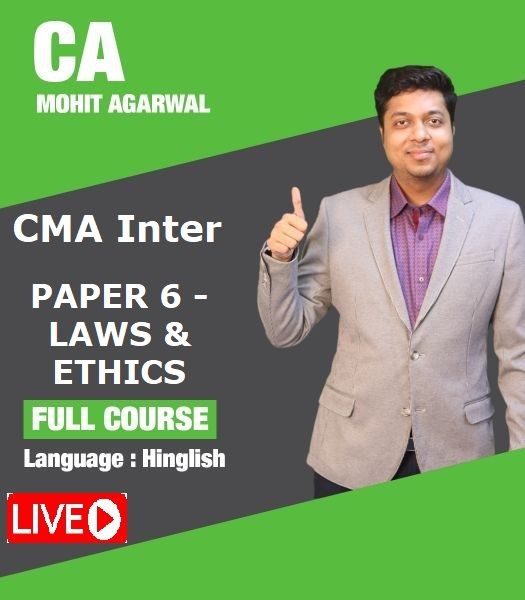 Picture of CMA INTER - PAPER 6 - LAWS & ETHICS - LIVE @ HOME BATCH - FOR LAPTOP/DESKTOP (WINDOWS ONLY) by CA Mohit Agarwal