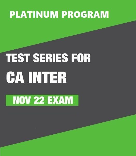 Picture of Test Series for CA Inter - Nov 22 Exam (Platinum Program) 