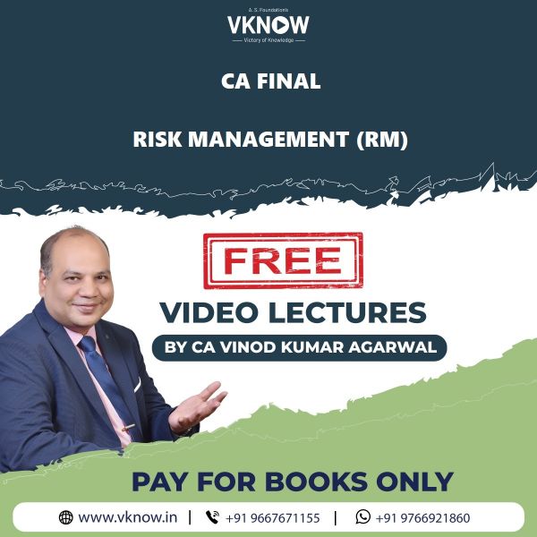 Picture of Book CA Final Risk Management (RM) (Regular with Complimentary Video Lectures - English) by CA Vinod Kumar Agarwal
