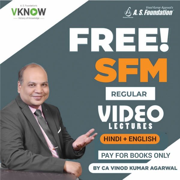 Picture of Book CA Final SFM (Regular with Complimentary Video Lectures - Hindi + English) by CA Vinod Kumar Agarwal