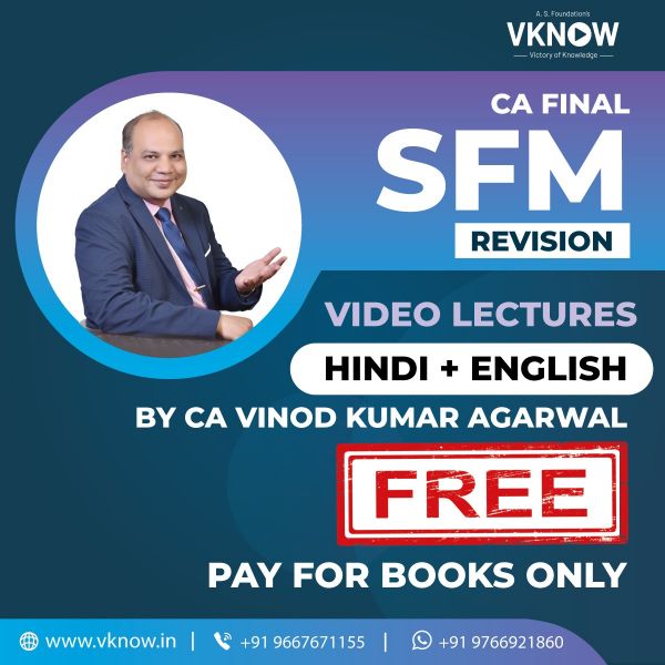 Picture of Book CA Final SFM (Revision with Complimentary Video Lectures - Hindi + English) by CA Vinod Kumar Agarwal