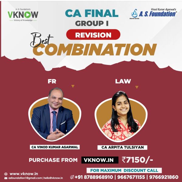 Picture of Combo CA Final FR & LAW Revision by CA Vinod Kumar Agarwal  & CA Arpita Tulsiyan 