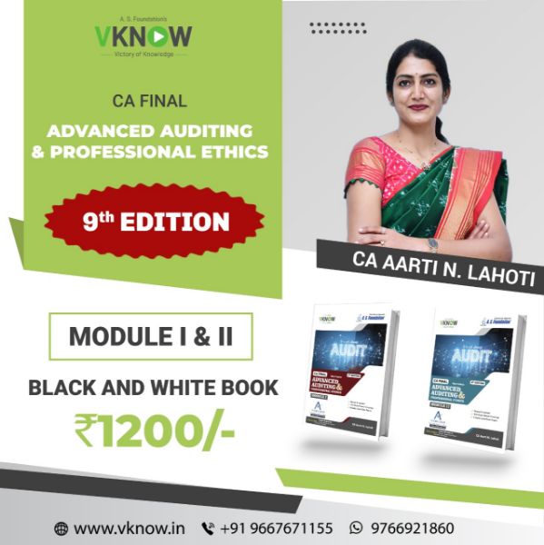 Picture of Book CA Final Audit - Module I & II - 9th Edition (Black & White Printed Book) By CA Aarti N Lahoti 