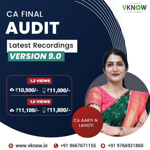 Picture of CA Final Audit Full Course Version 9.0 by CA Aarti N. Lahoti | English 