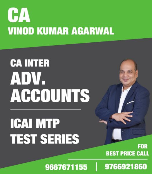 Picture of Test Series for CA Inter Advanced Accounts - ICAI MTP 