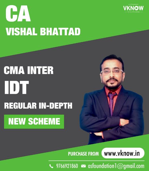 Picture of New Scheme CMA Inter Indirect Tax Regular In-Depth Batch by CA Vishal Bhattad