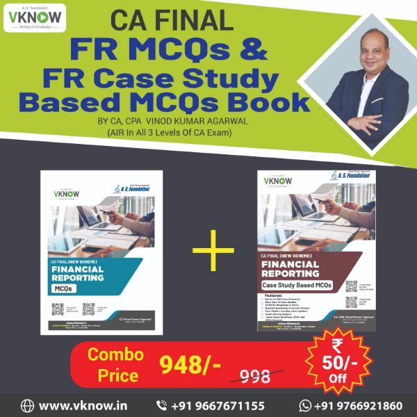 Picture of CA Final FR MCQ Book + CA Final FR Case Study Based MCQ Book (New Scheme) by CA Vinod Kumar Agarwal Sir