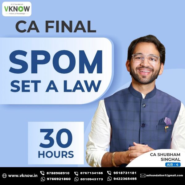 Picture of CA FINAL SET A SPOM – Nov’24 by CA Shubham Singhal