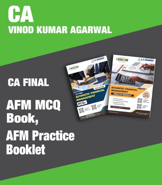 Picture of CA Final AFM MCQ Book + AFM Practice Booklet Book ( New Scheme ) by CA Vinod Kumar Agarwal Sir