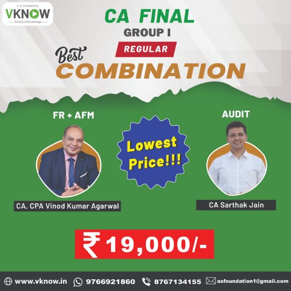 Picture of CA Final Group 1 FR + AFM + Audit Regular Combo 