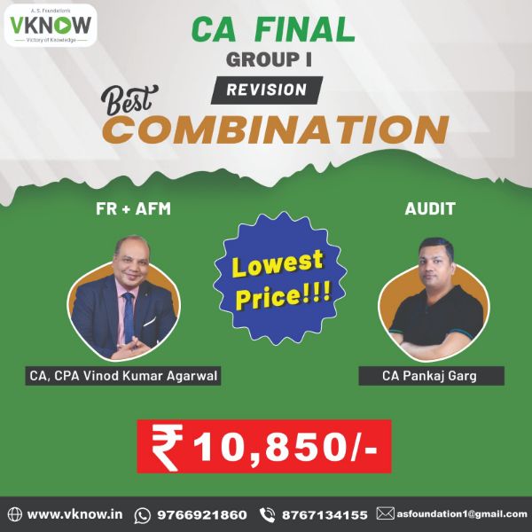Picture of CA Final Group 1 FR + AFM + Audit Revision  Combo