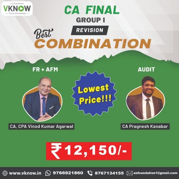 Picture of CA Final Group 1 FR + AFM + Audit Revision  Combo 