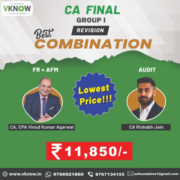 Picture of CA Final Group 1 FR + AFM + Audit Revision  Combo