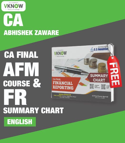 Picture of CA Final AFM Regular Lectures BY CA Abhishek Zaware & FR Summary Chart - English 