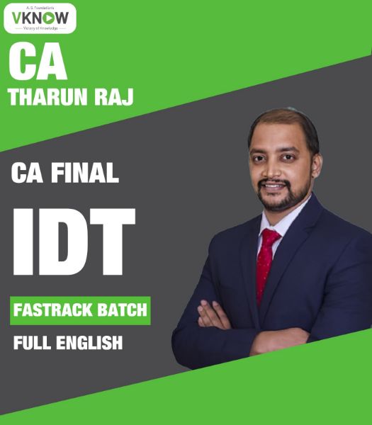 Picture of CA Final Indirect Tax (Fastrack Batch) for Nov 2024 by CA Tharun Raj