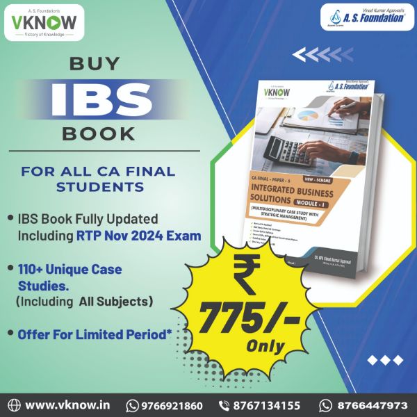 Picture of Integrated Business Solutions (IBS) Book by CA, CPA Vinod Kumar Agarwal Sir