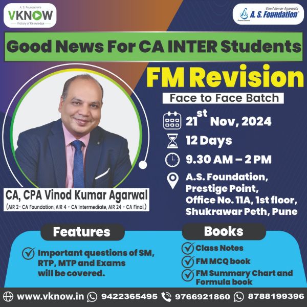 Picture of CA Intermediate Financial Management Revision with CASE SCENARIOS Hinglish Version 1.0