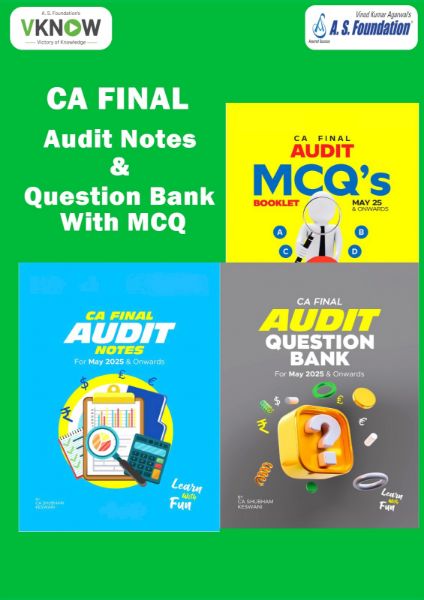 Picture of  CA Final Combo Audit Notes and Question Bank With MCQ (New Scheme) By CA Shubham Keswani Applicable May 2025 Exam