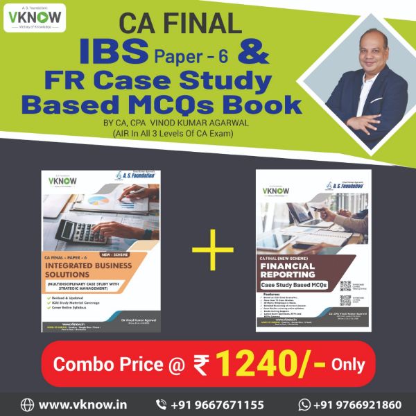 Picture of CA Final IBS Paper 6+ CA Final FR Case Study Based MCQ Book (New Scheme) by CA Vinod Kumar Agarwal Sir